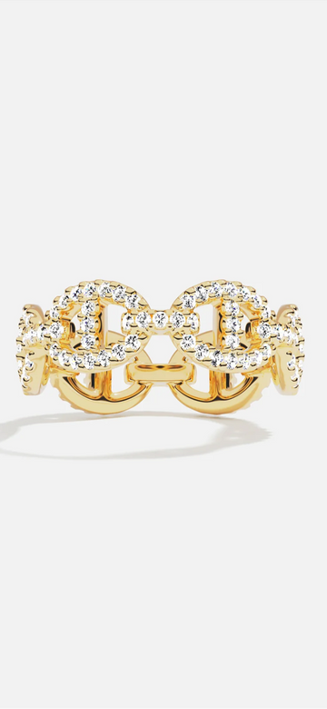 خاتم ناعم مرصع ومطلي