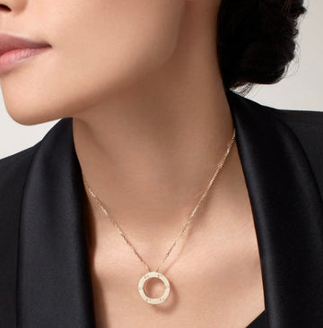 سلسال دائري مطلي ماء الذهب